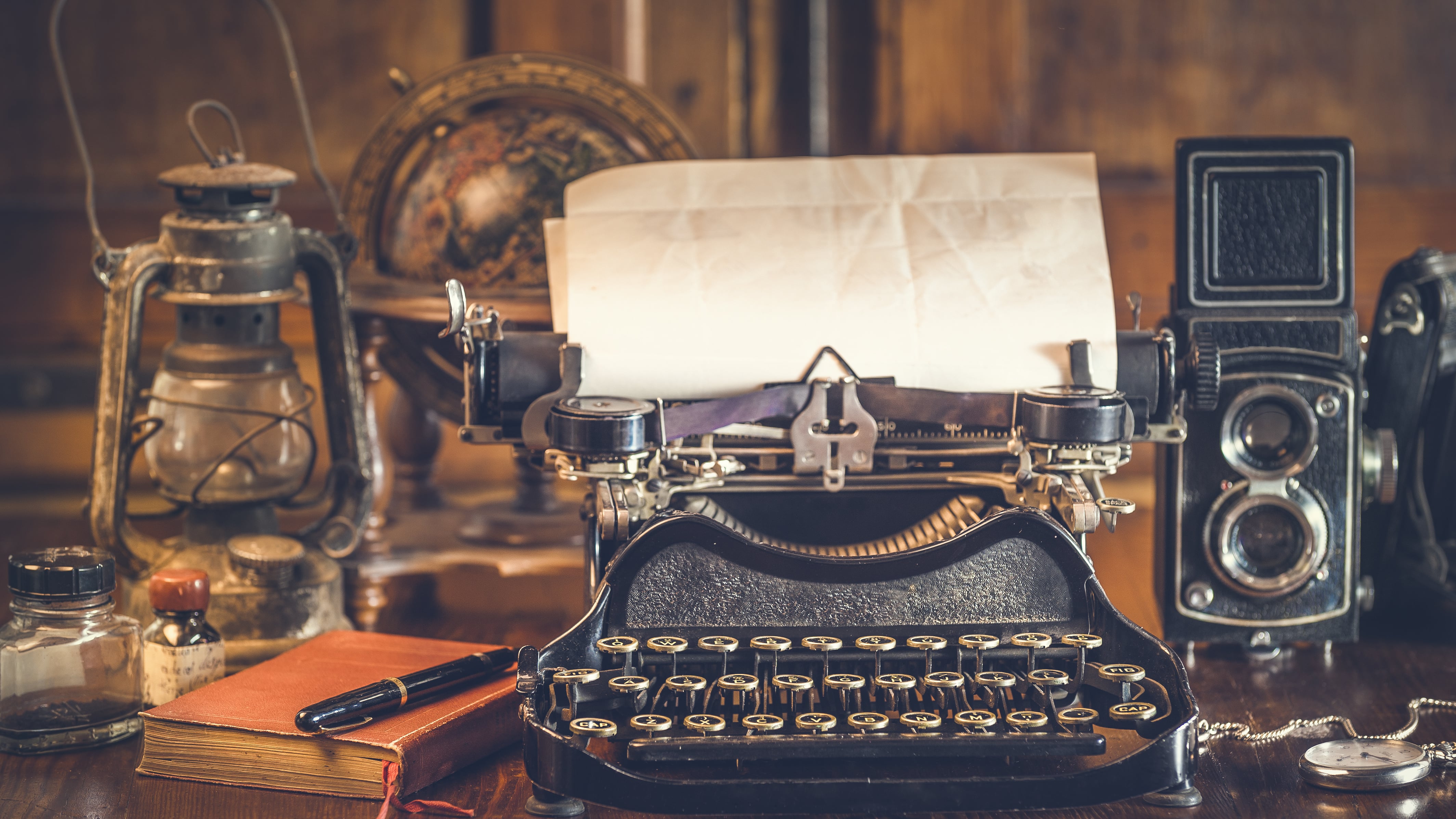 antiques on table in a home