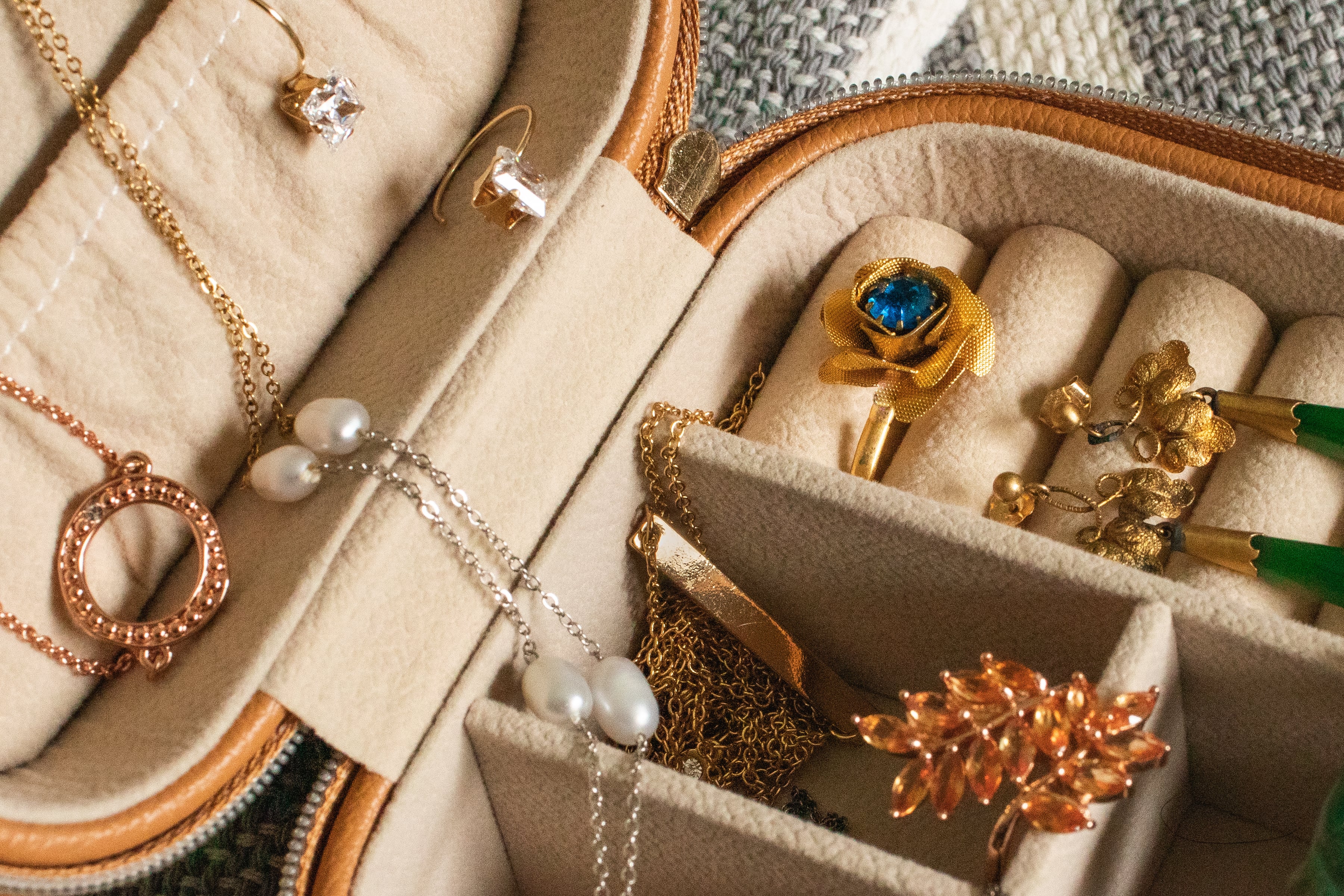 estate jewelry in jewelry box